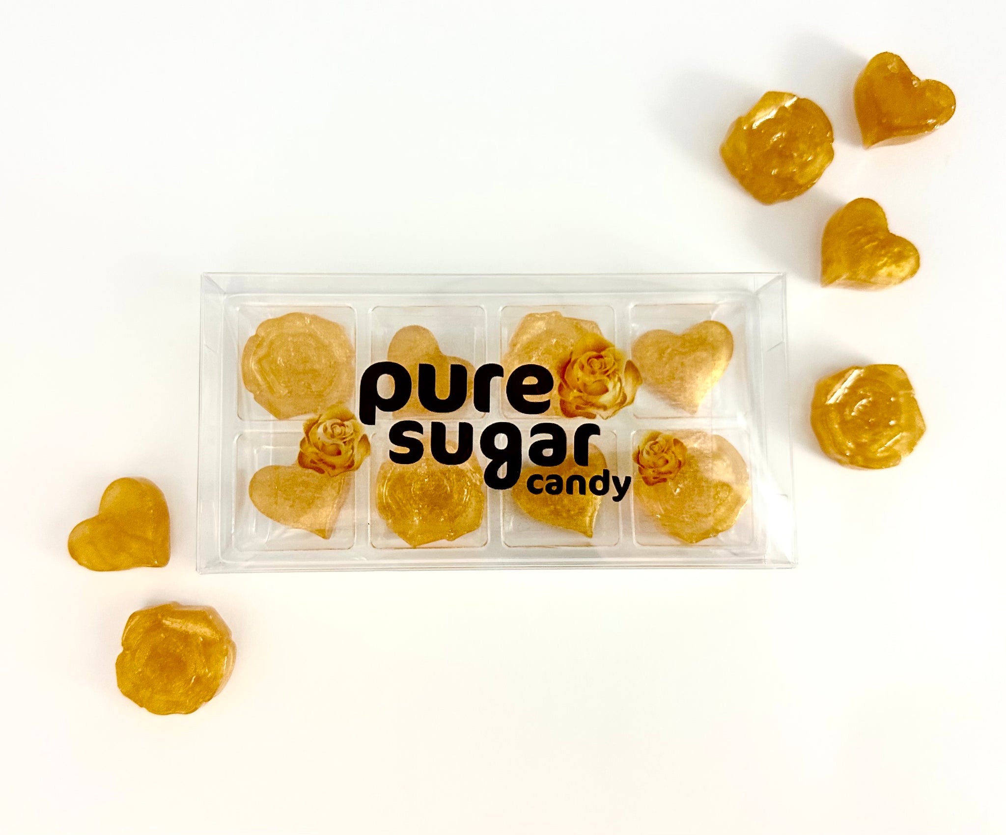 Golden Roses & Hearts Pure Sugar Candy